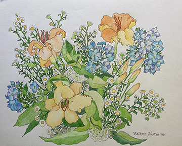 Day Lilies and Hydrangeas_VictoriaHartman